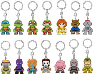 Figurines Kidrobot Shell Shock Keychain Série 2 Tortues Ninja Turtles TMNT