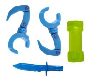 Accessoires bleus Night ninja Rocksteady 1993 Tortues Ninja Turtles TMNT
